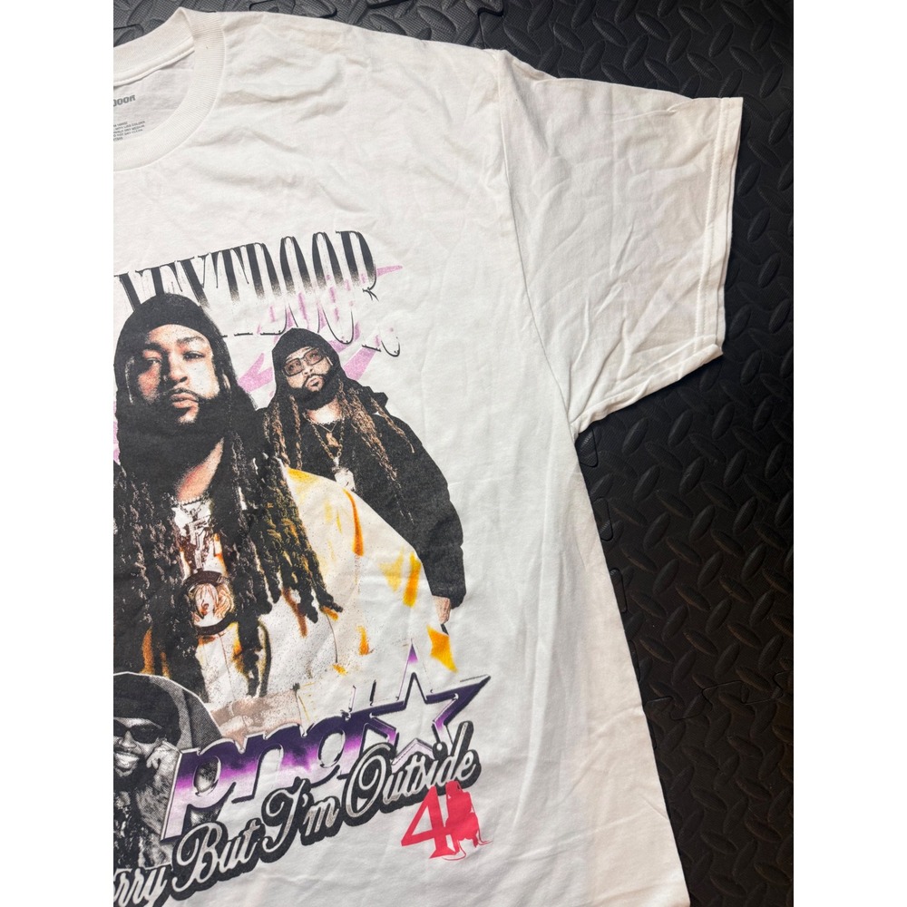 PARTYNEXTDOOR PND4 Sorry But Im Outside Graphic Tour T-Shirt White 1X - Picture 5 of 8